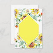 Blanco budget Zonnezonnebloemen bruiloft Kaart (Voorkant / Achterkant)