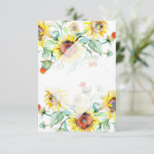 Blanco budget Zonnezonnebloemen bruiloft Kaart (Staand voorkant)