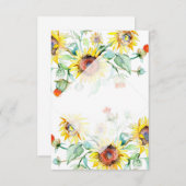 Blanco budget Zonnezonnebloemen bruiloft Kaart (Voorkant / Achterkant)