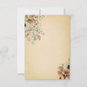 Blanco budgetroze floral on parchment bruiloft kaart (Voorkant)