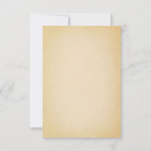 Blanco budgetroze floral on parchment bruiloft kaart (Achterkant)