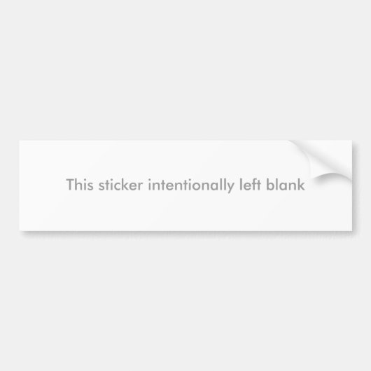 Blanco bumper sticker (Voorkant)