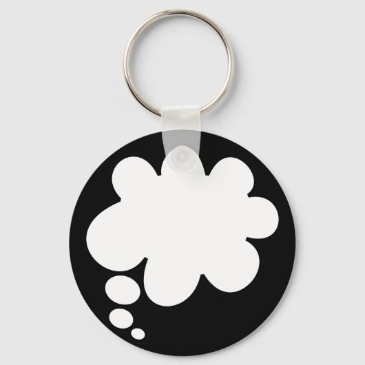 Blanco Cartoon Comic Demand Ballon Sleutelhanger (Voorkant)