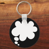 Blanco Cartoon Comic Demand Ballon Sleutelhanger (Voorkant)