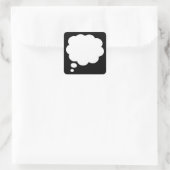 Blanco Cartoon Comic Demand Ballon Vierkante Sticker (Tas)