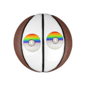 Blanco cd-schijf met regenboog basketbal (Verticaal)