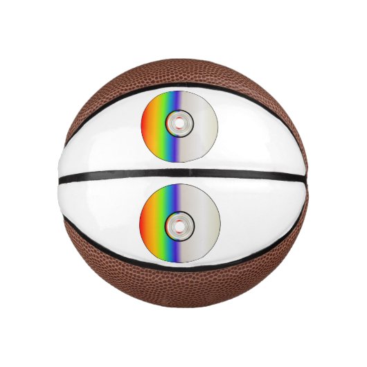 Blanco cd-schijf met regenboog basketbal (Voorkant)