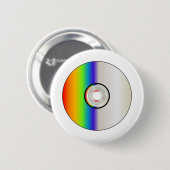 Blanco cd-schijf met regenboog ronde button 5,7 cm (Voorkant /achterkant)