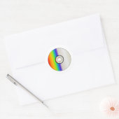 Blanco cd-schijf met regenboog ronde sticker (Envelop)