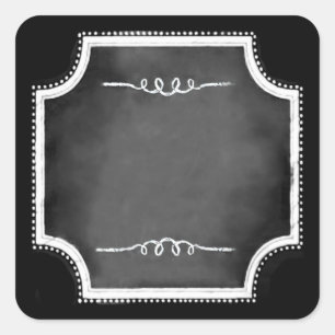  blanco chalkboard Square stickers