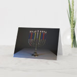 Blanco  Chanokah Wenskaart 6 Feestdagen Kaart<br><div class="desc">Een menorah verlicht voor de 8e nacht van Chanoeka. Pas aan om je eigen bericht toe te voegen.</div>