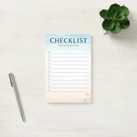 Blanco checklist te doen notities strandthema post-it® notes (Kantoor)