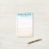 Blanco checklist te doen notities strandthema post-it® notes (Op bureau)