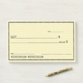 Blanco cheque afbreken post-it® notes (Op bureau)