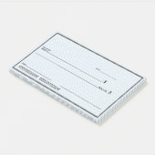 Blanco cheque afbreken post-it® notes (Schuin)