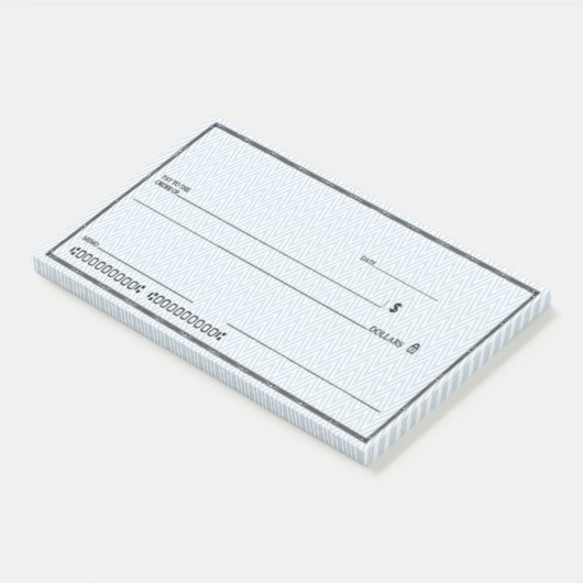 Blanco cheque afbreken post-it® notes (Schuin)