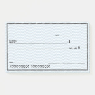 Blanco cheque afbreken post-it® notes
