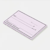 Blanco cheque afbreken post-it® notes (Schuin)