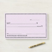 Blanco cheque afbreken post-it® notes (Op bureau)