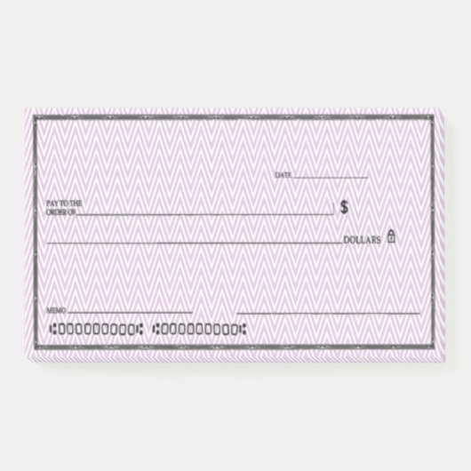 Blanco cheque afbreken post-it® notes (Voorkant)