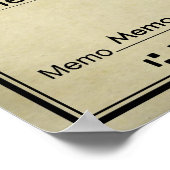 Blanco cheque voor Sweepstakes & Awards AGED LOOK Poster (Hoek)