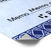 Blanco cheque voor Sweepstakes & Awards - BLUE ART Poster (Hoek)