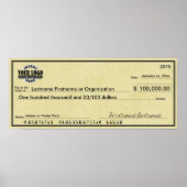 Blanco cheque voor Sweepstakes & Awards PARCHMENT Poster (Voorkant)