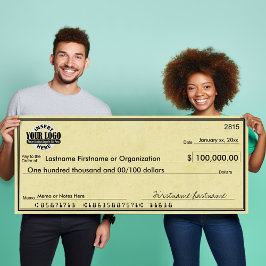 Blanco cheque voor Sweepstakes & Awards PARCHMENT Poster