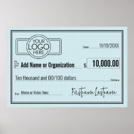 Blanco cheque voor Sweepstakes & Awards Poster