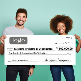 Blanco cheque voor Sweepstakes, onderscheidingen,  Poster