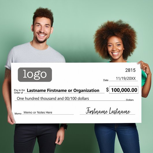 Blanco cheque voor Sweepstakes, onderscheidingen, Poster