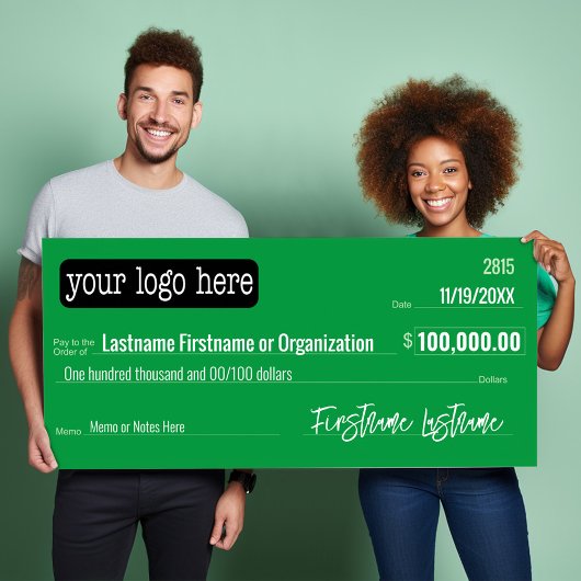 Blanco cheque voor Sweepstakes, onderscheidingen,  Poster