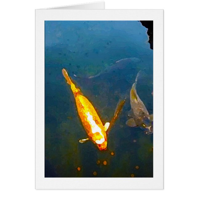 Blanco coy Fish Pond Art-kaart (Voorkant)