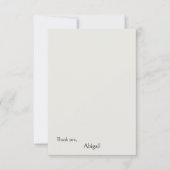 Blanco Cream gepersonaliseerde bedankkaart (Voorkant)