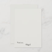 Blanco Cream gepersonaliseerde bedankkaart (Voorkant / Achterkant)