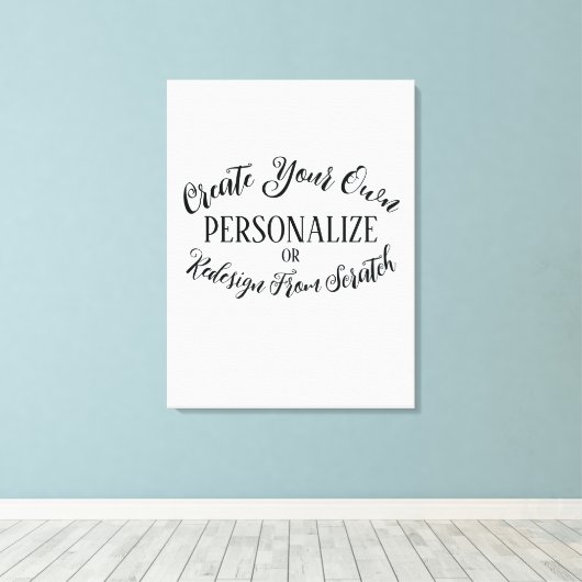  blanco - Creëer uw eigen Canvas Afdruk (Insitu (Houten vloer))