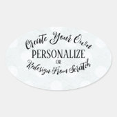 blanco - Creëer uw eigen Ovale Sticker (Voorkant)