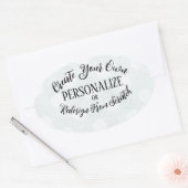 blanco - Creëer uw eigen Ovale Sticker (Envelop)