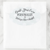 blanco - Creëer uw eigen Ovale Sticker (Tas)