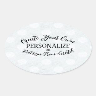  blanco - Creëer uw eigen Ovale Sticker