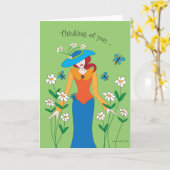 Blanco denken aan je briefkaart (Gele Bloem)