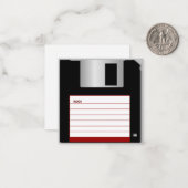 Blanco diskettestation notitiekaartje (Voorkant / Achterkant in situ)