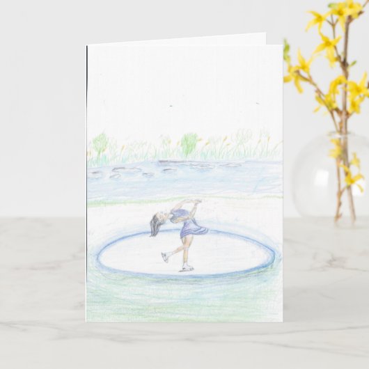 Blanco eenvoudige Kaart voor tekening (Gele Bloem)