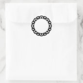 Blanco elegant, eenvoudig mandala label rond stick (Tas)