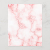 Blanco Elegant Faux Roze Marmer Flyer (Achterkant)