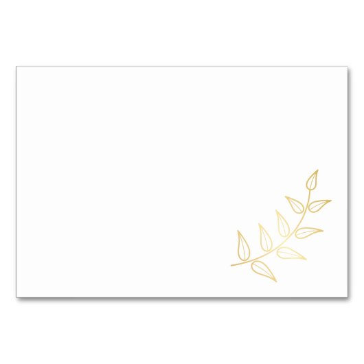 Blanco Elegant Gold Laurels Kaart (Voorkant)