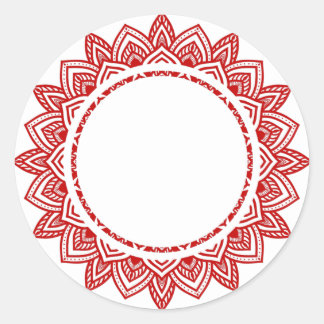 Blanco Elegant klassiek mandala label ronde sticke