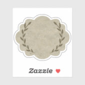 Blanco elegante, krasse ijklabels, Sticker (Vel)