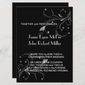 Blanco en witte vlinder met schuifwisting kaart (Voorkant / Achterkant)