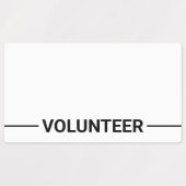 Blanco etiketten met de naam van de vrijwilliger labels (Design 2)